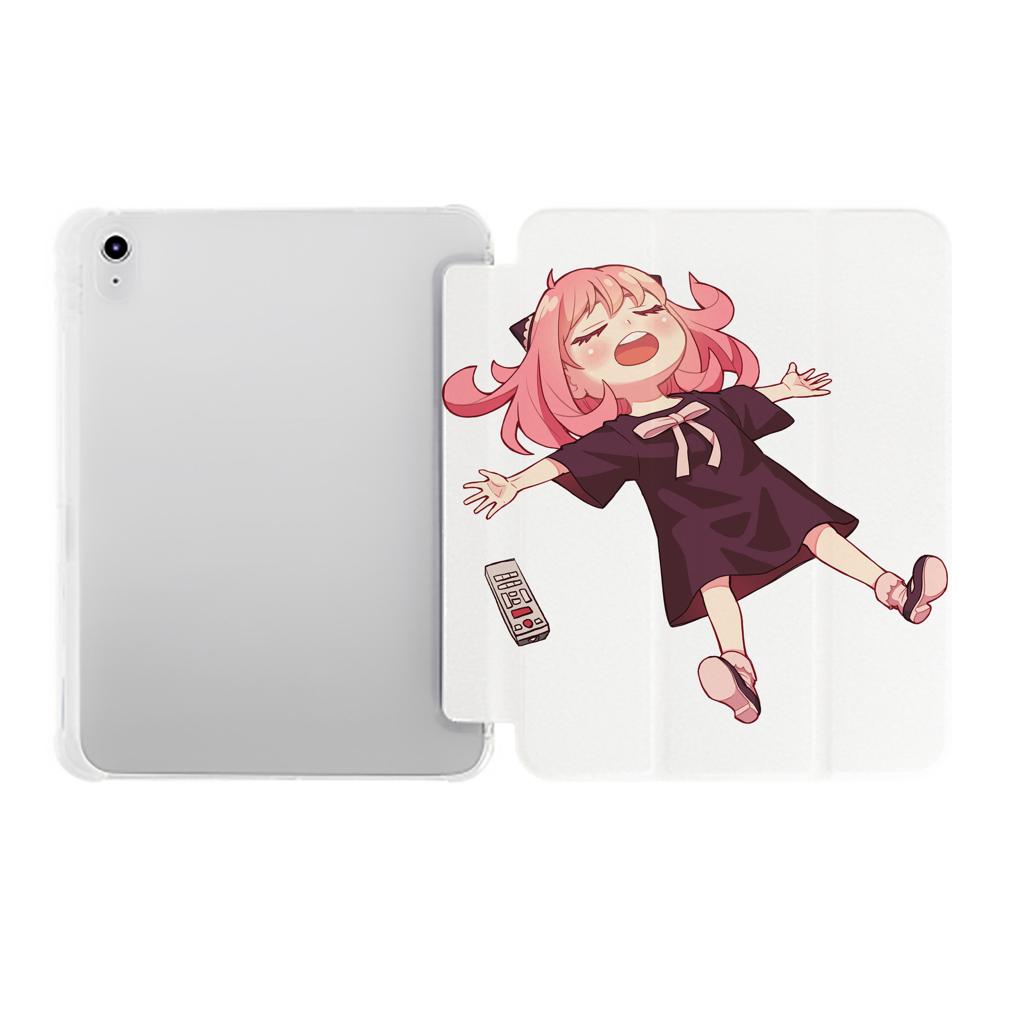 （画像用） SPY×FAMILY间谍家家酒 IPad ケース ペン収納付き 三つ折りスタンド PUレザー×シリコン 対応機種9.5/10.5/10.9インチ